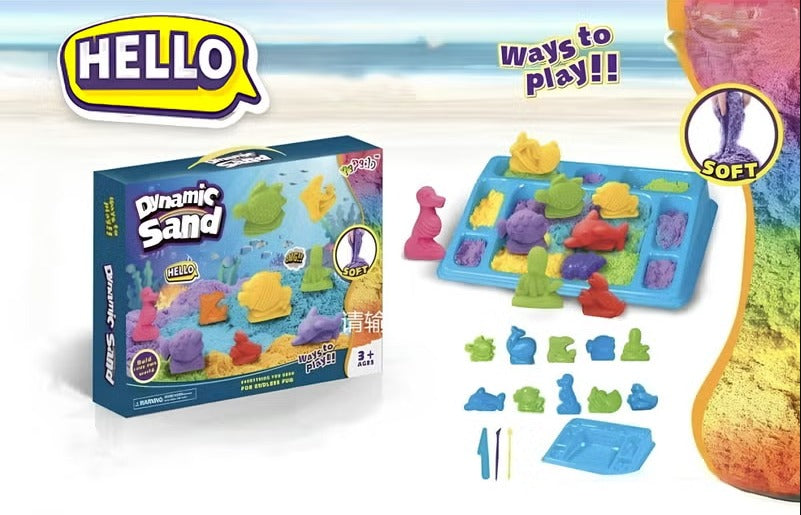 Dynamic Sand Magic Play Set with Colorful Molds