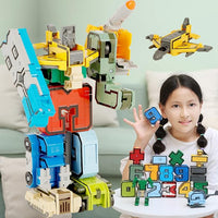 10-Piece Transforming Number Robot Set (0–9)