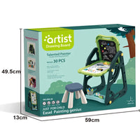 Artist Drawing Board | Double Faced Drawing Board With Many Painting Accessories