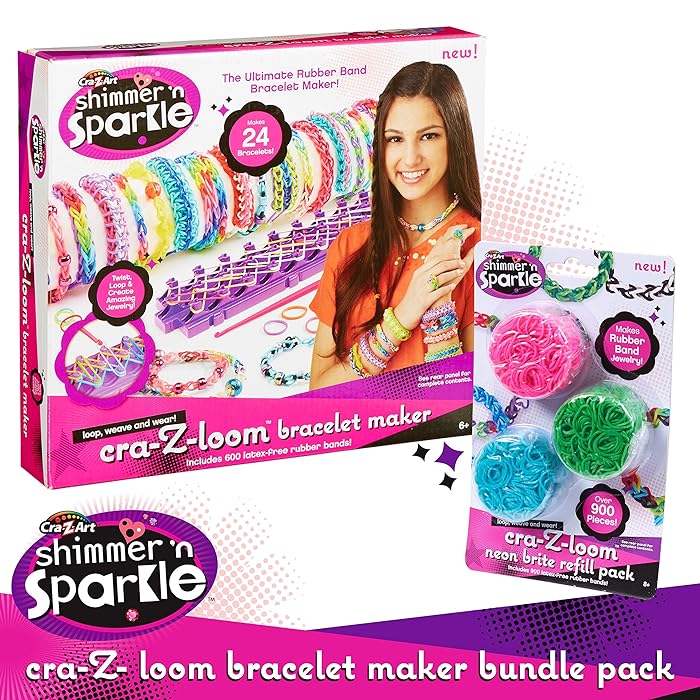 Crazy Art | Shimmer Sparkle Bracelet | Loombands Bracelet Making Kit