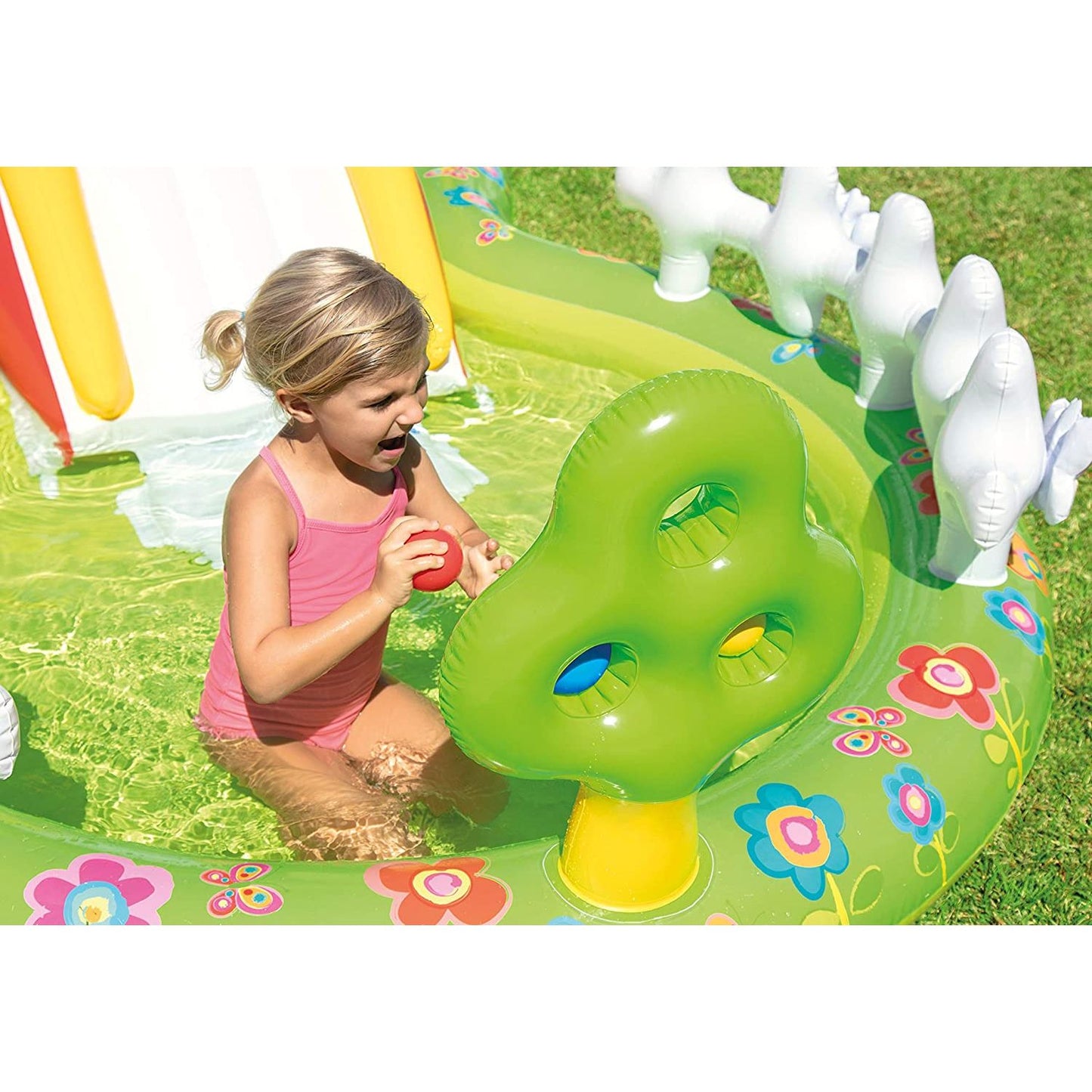 Intex Inflatable Garden Themed Pool For Kids 9ft 6in x 5ft 11in x 3ft 5in