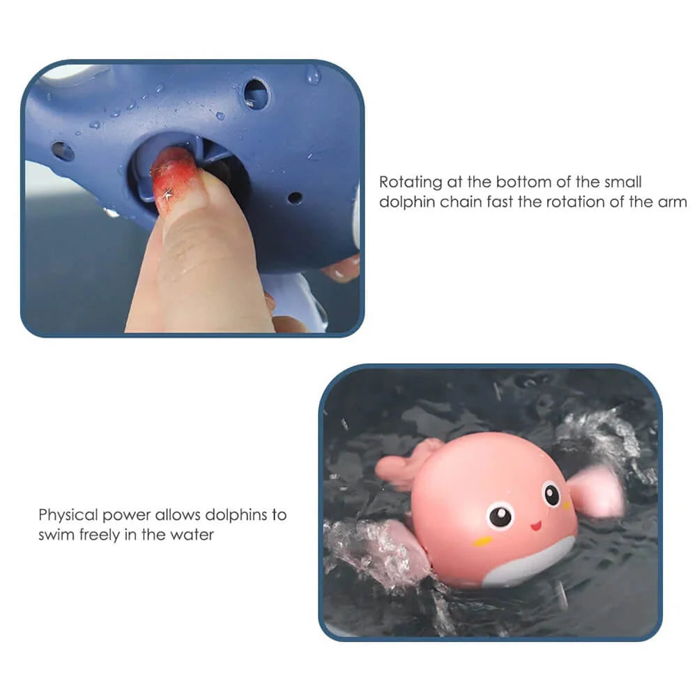 Sea Water Dolphin Wind-Up Bath Toy for Kids