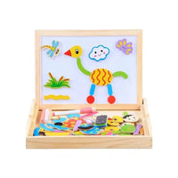 2-in-1 Magnetic Puzzle Drawing Board for Kids