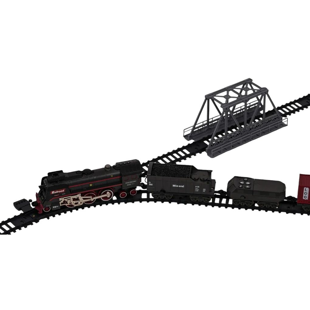 DIY Alloy RC Train Playset with Vintage Railway Track Set