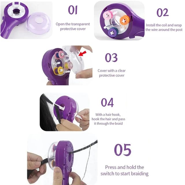 Braided | Electric Automatic Hair Braider | Portable Electric Hair Beading DIY Kit