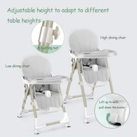 Foldable Baby Eating High Chair | 4 Colors With 4 Wheels & Seat Belt