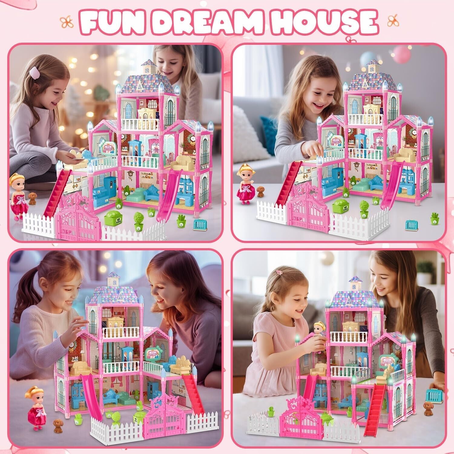 Doll House Role Play Set with Lightning Effects | 191 Pieces