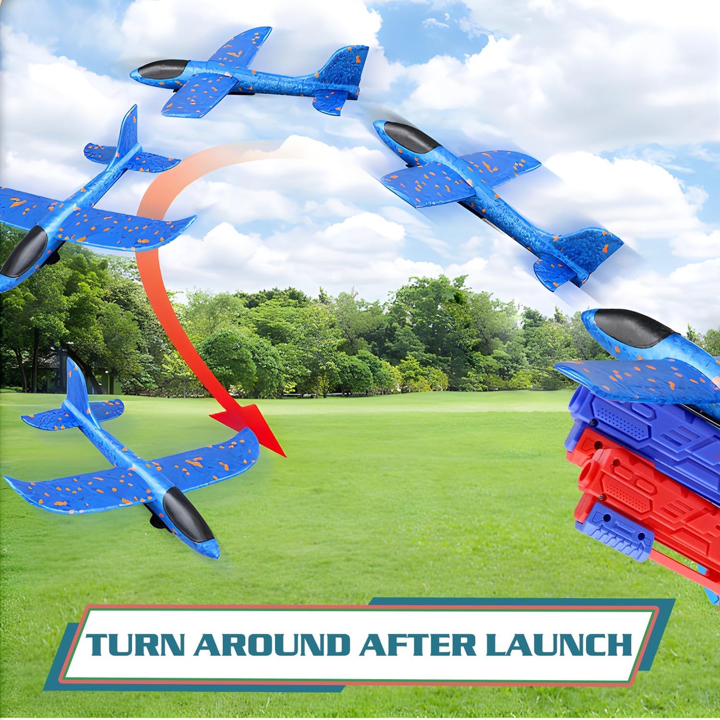 Rocket Shooting Gun | 2in1 Plane & Soft Foam Bullet Shooting Gun