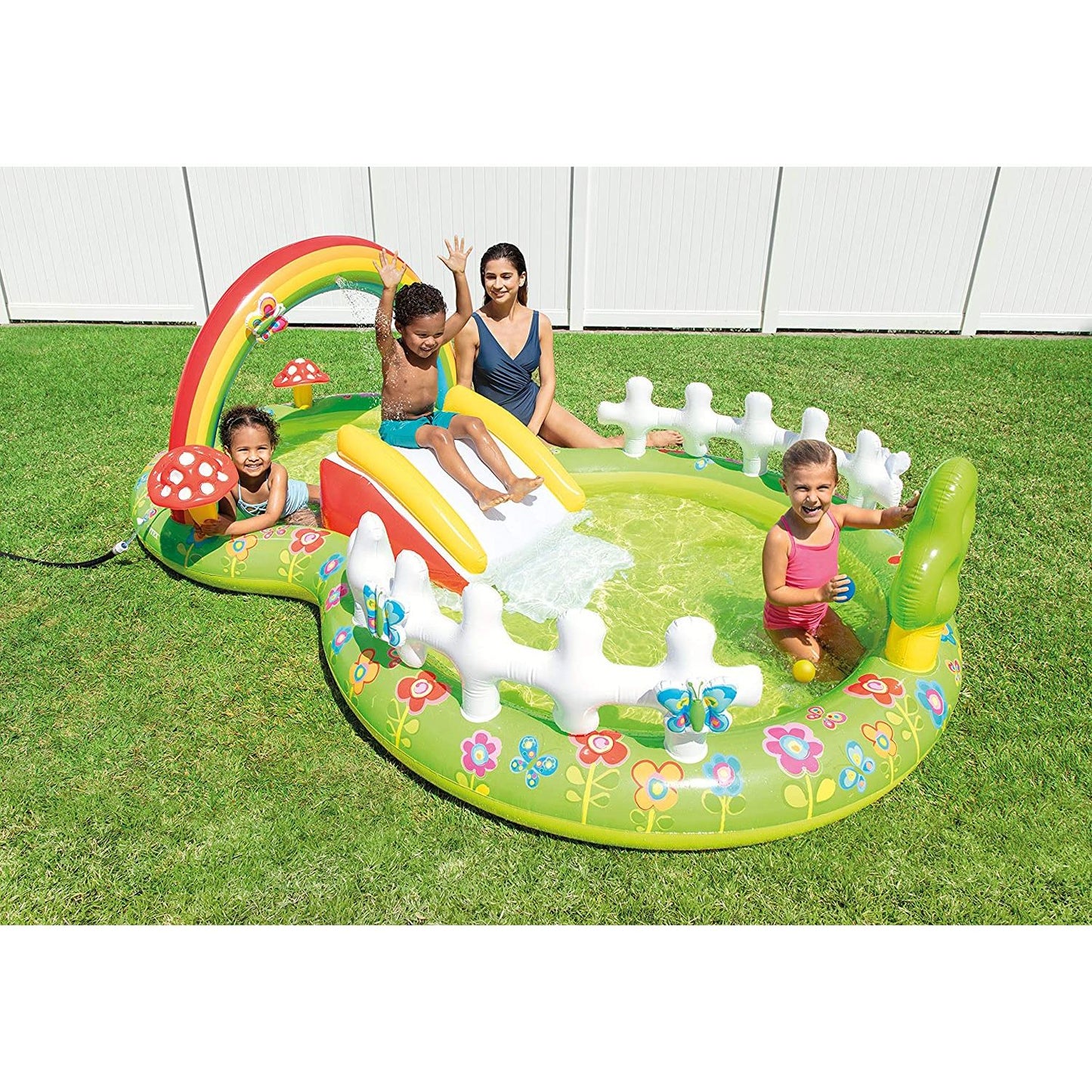 Intex Inflatable Garden Themed Pool For Kids 9ft 6in x 5ft 11in x 3ft 5in