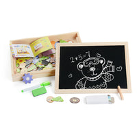 2-in-1 Magnetic Puzzle Drawing Board for Kids