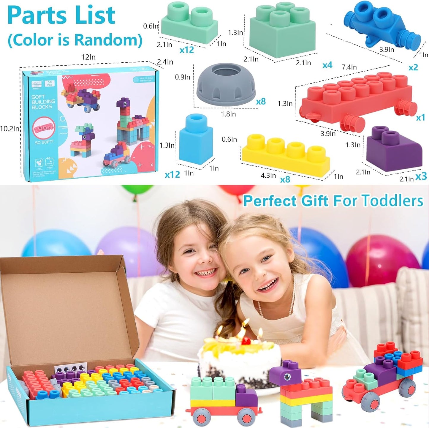 Animal DIY Building Block Set with 26 Soft Blocks