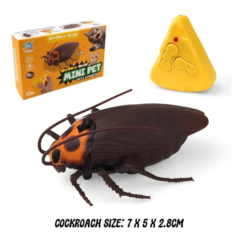 Remote Control Realistic Cockroach | 360 Rotating Creepy RC Cockroach