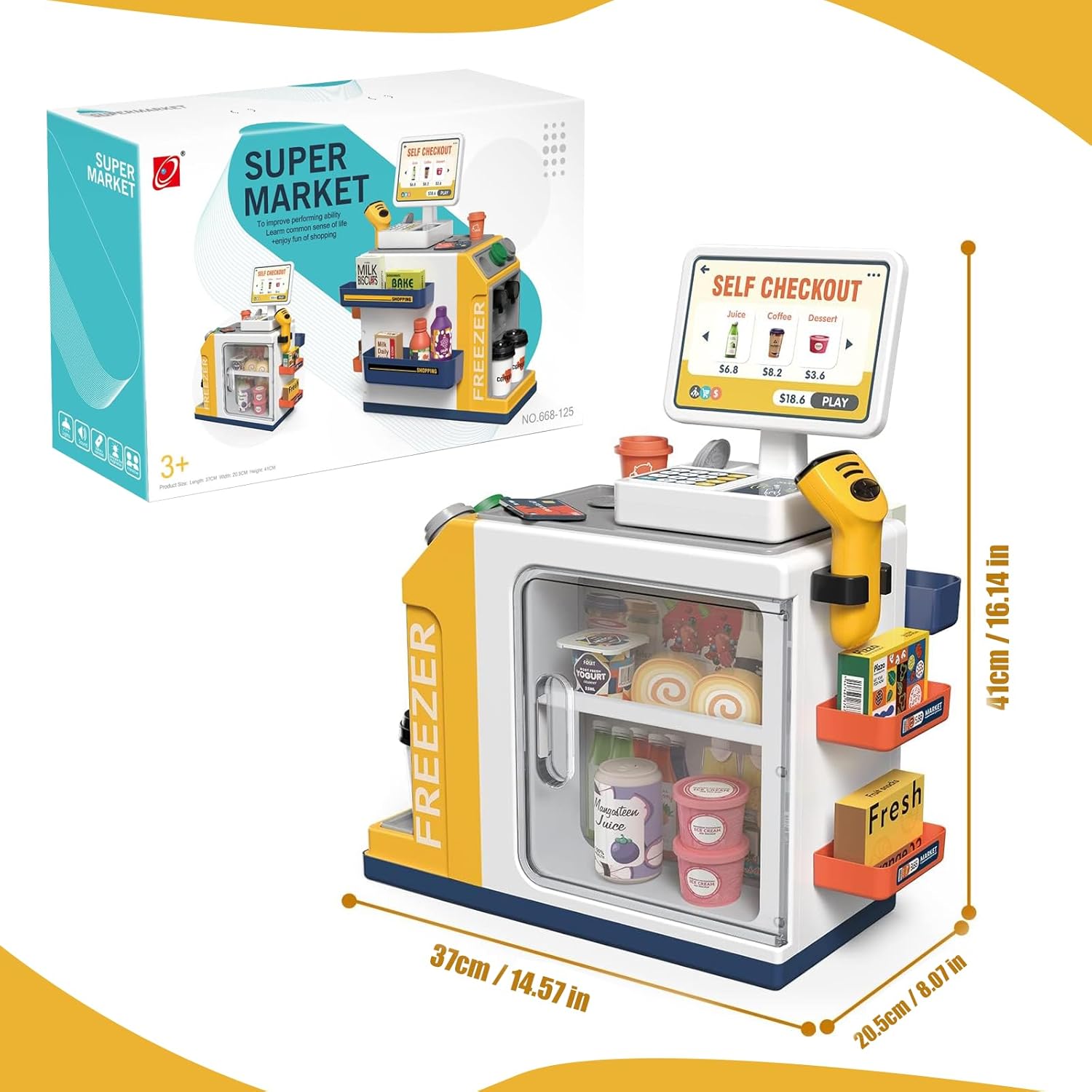 46Pcs DIY Shop Keeper Play Set | Pretend Play Toy  