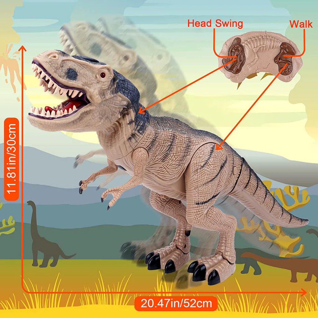 Remote Control Tyrannosaurus Rex Toy With Light & Sound Effects 