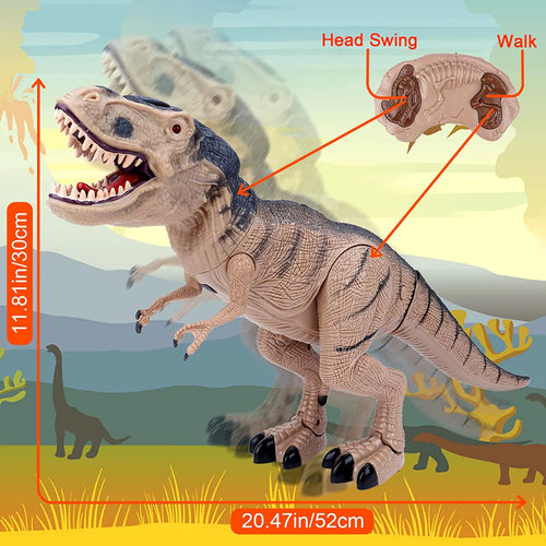 Remote Control Tyrannosaurus Rex Toy With Light & Sound Effects 