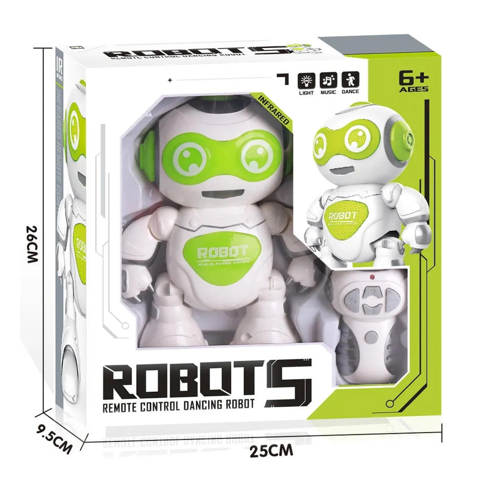 RC Dancing Robot Toy with LED Lights & Music