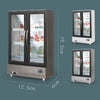 Miniature Toy Fridge with Glass Doors & Accessories