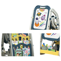 Ultimate 2-in-1 Art Easel for Kids | 35-Piece Drawing Set with Chalkboard, Whiteboard & Storage