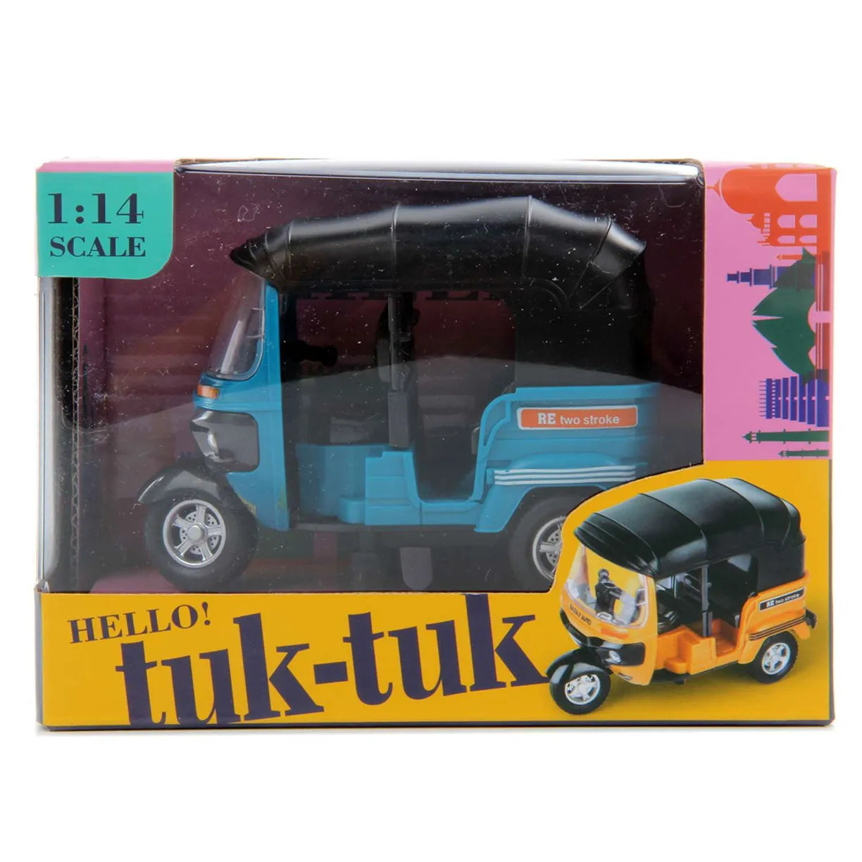 Plastic Wheel Hello Tuk Tuk | 1-14 Scale Auto Rickshaw