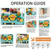 52 Pcs Spray Kitchen Set | Realistic Play Kitchen in Blue & Pink