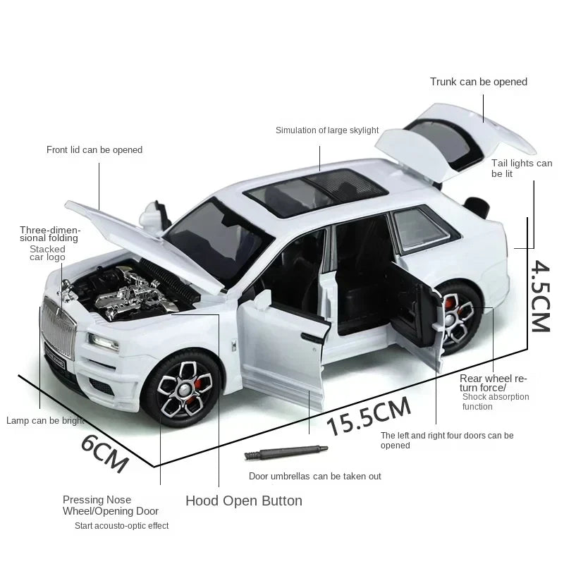 1:32 Diecast Rolls-Royce Cullinan Pullback Model