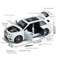 1:32 Diecast Rolls-Royce Cullinan Pullback Model