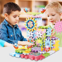 165-Piece DIY Electric Building Block Set with Gears