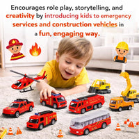 6-Piece Die-Cast Emergency Rescue Vehicle Set