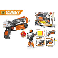 2-IN-1 Nerf Gun & Robot With Soft Bullets Toy For Kids