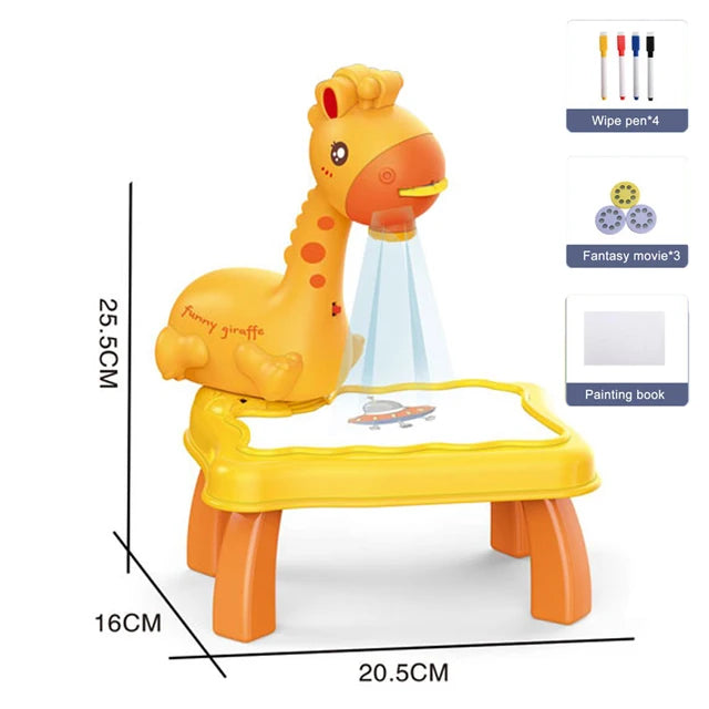 Giraffe Painting Table Projection | Painting Projector Toy For Kids