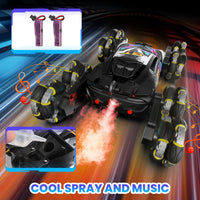 8WD RC Drift-n-Flip Car with Spray & LED Lights