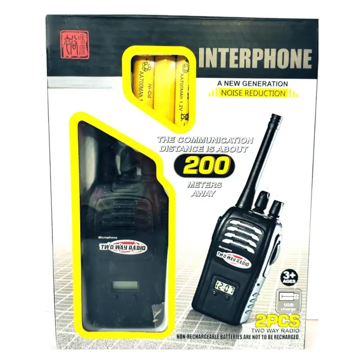 Interphone Walkie Talkie Two Way Radio | 2 Pcs Noise Reduction 200 Meters Away