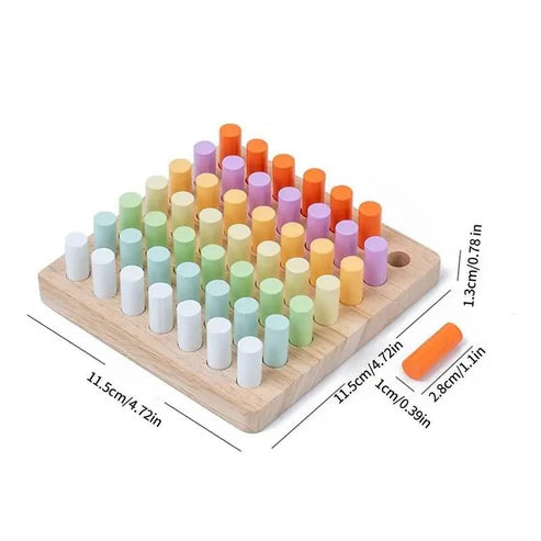 Wooden Color Sorting And Stacking Toy Set | Board Game Math Number Counting Toy