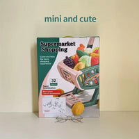 Supermarket Shopping Cart Set with 32 Play Pieces