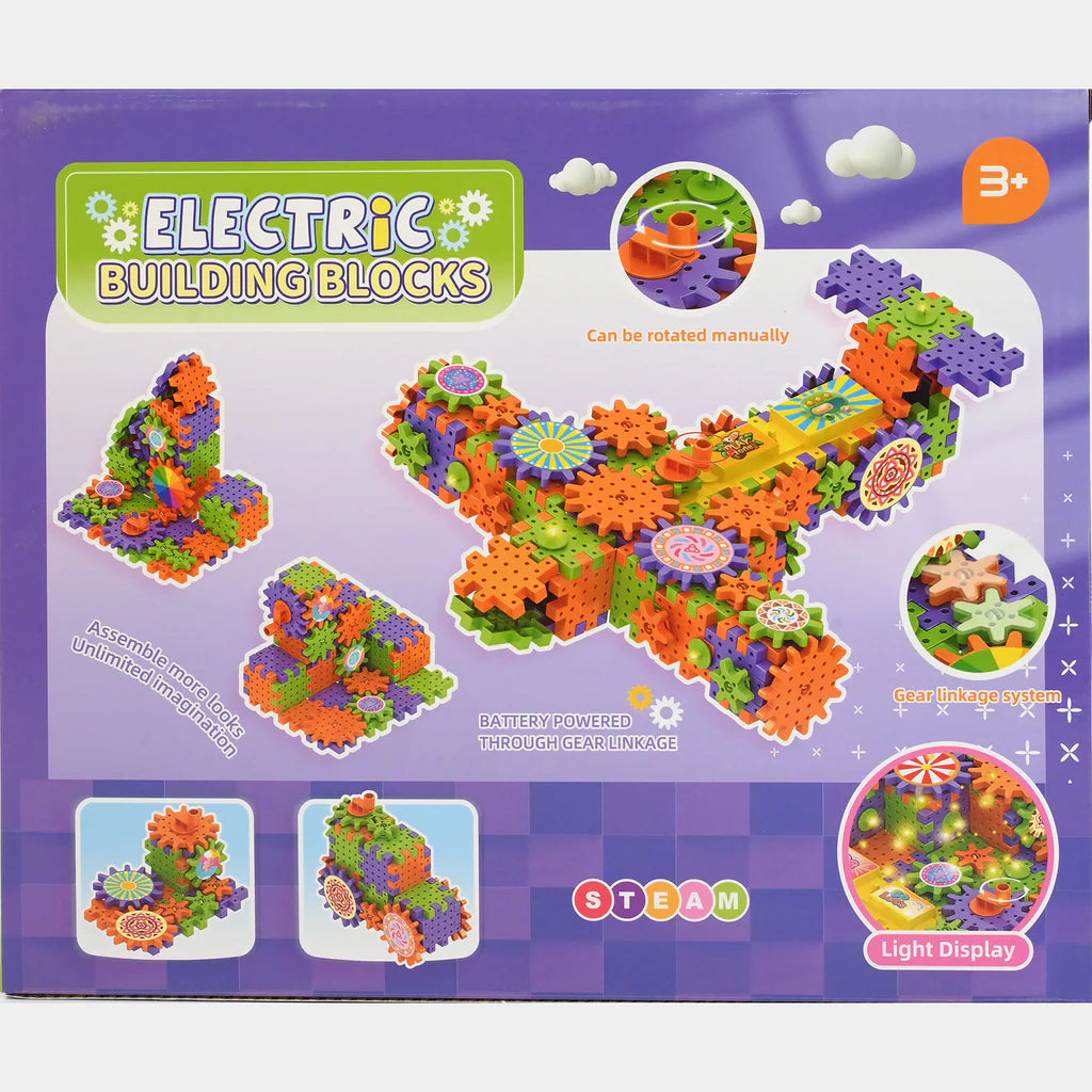 Electric Building Blocks DIY Kit with Gears & Drill