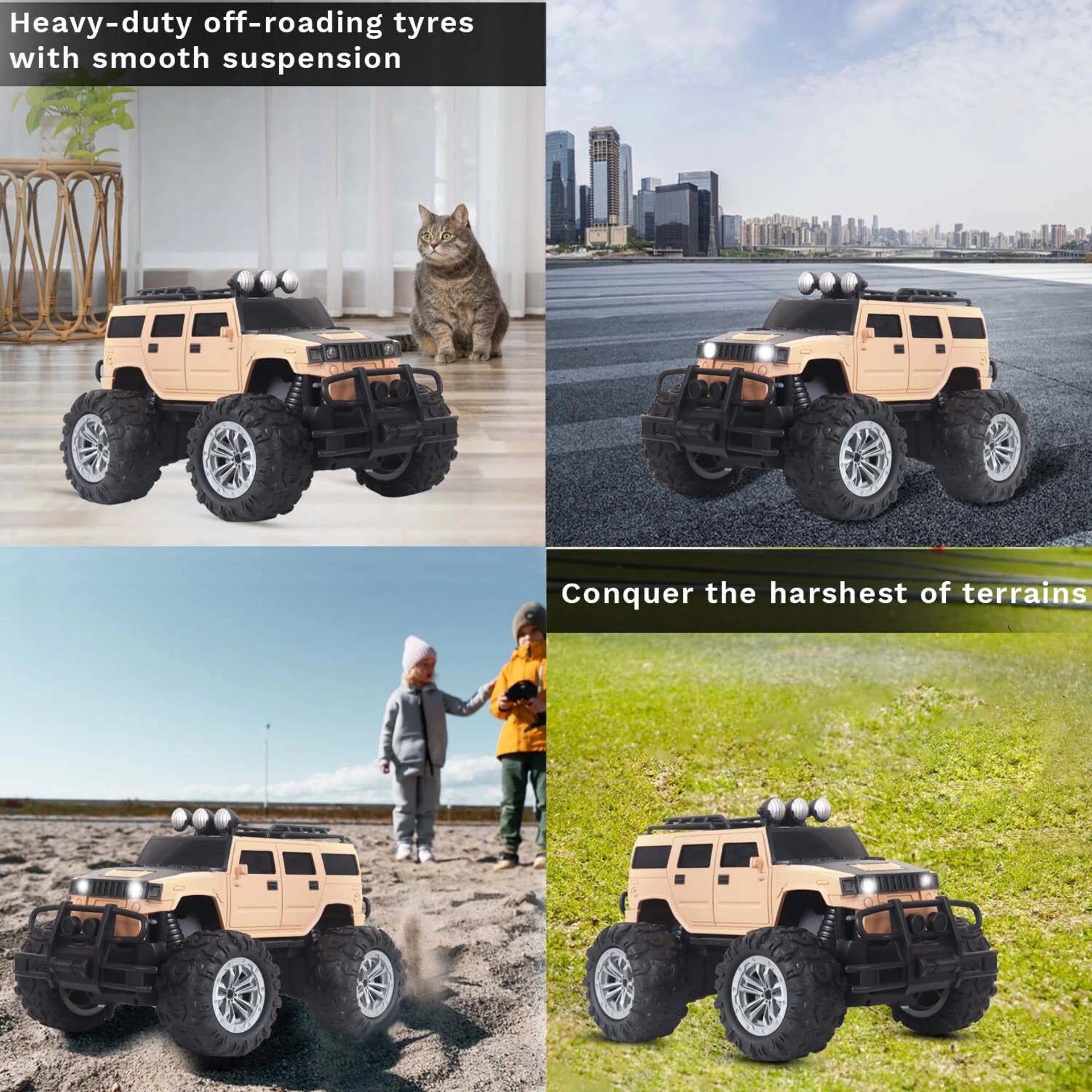 1:18 Offroader RC Truck with Smoke Spray & Remote