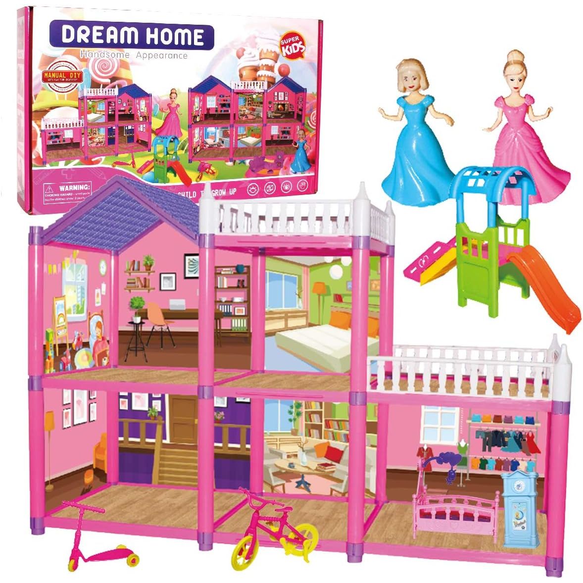 Dream Home Super Kids | Toy House With Princess Dolls 