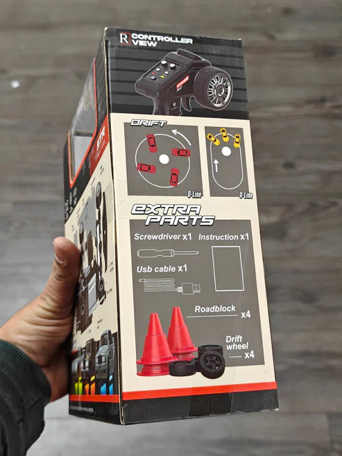 Whoosh 1:43 4WD RC Drift Car with LED Lights