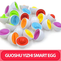 6 Pcs Smart & Shape Matching Eggs Toys For Kids