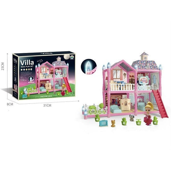 Villa Role Play Set | 112 Pcs House Build Toy 