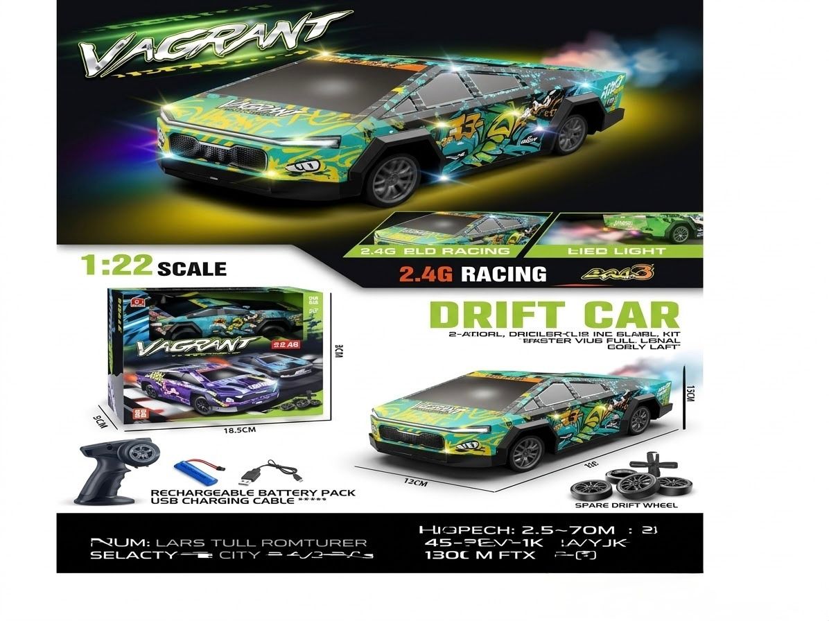 Vagrant 2.4G RC Rally Van with LED & Steam Spray