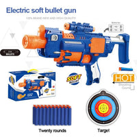 Automatic Soft Bullet Toy Gun | BLAST Super Electric Gun With Target