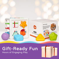 Huanger Shape Sorting Baby Toy with Sensory Blocks