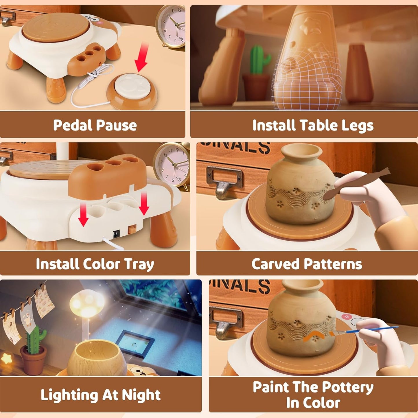 Pussy Cat Ceramic Machine Pottery Kit for Kids