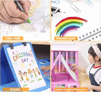 208Pcs Super Mega Art & Drawing Set | Cool Color & Paint Kit For Kids