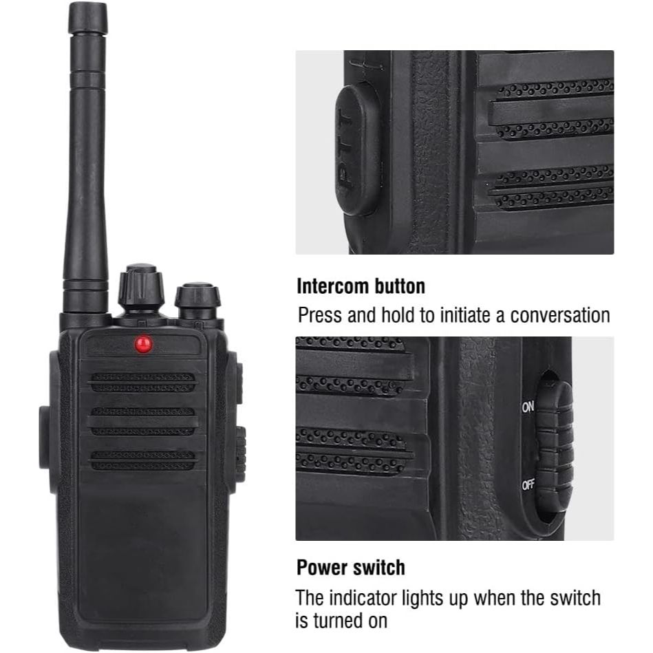 Black Colored Walkie Talkie with 100 Meter Range 