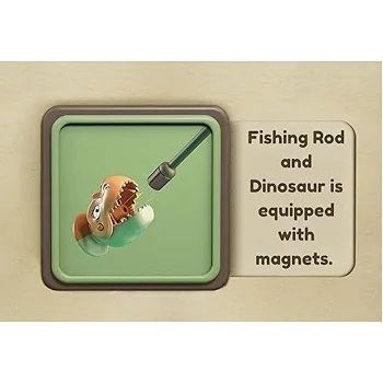 2-in-1 Dinosaur Themed Fishing & Libra Toy | Educational Toy