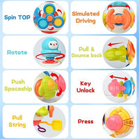 8-in-1 Space Busy Cube Toy with Interactive Activities