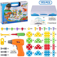STEM Magnetic Creative Puzzle 4in1 | 193 Pcs Puzzle Briefcase Toy