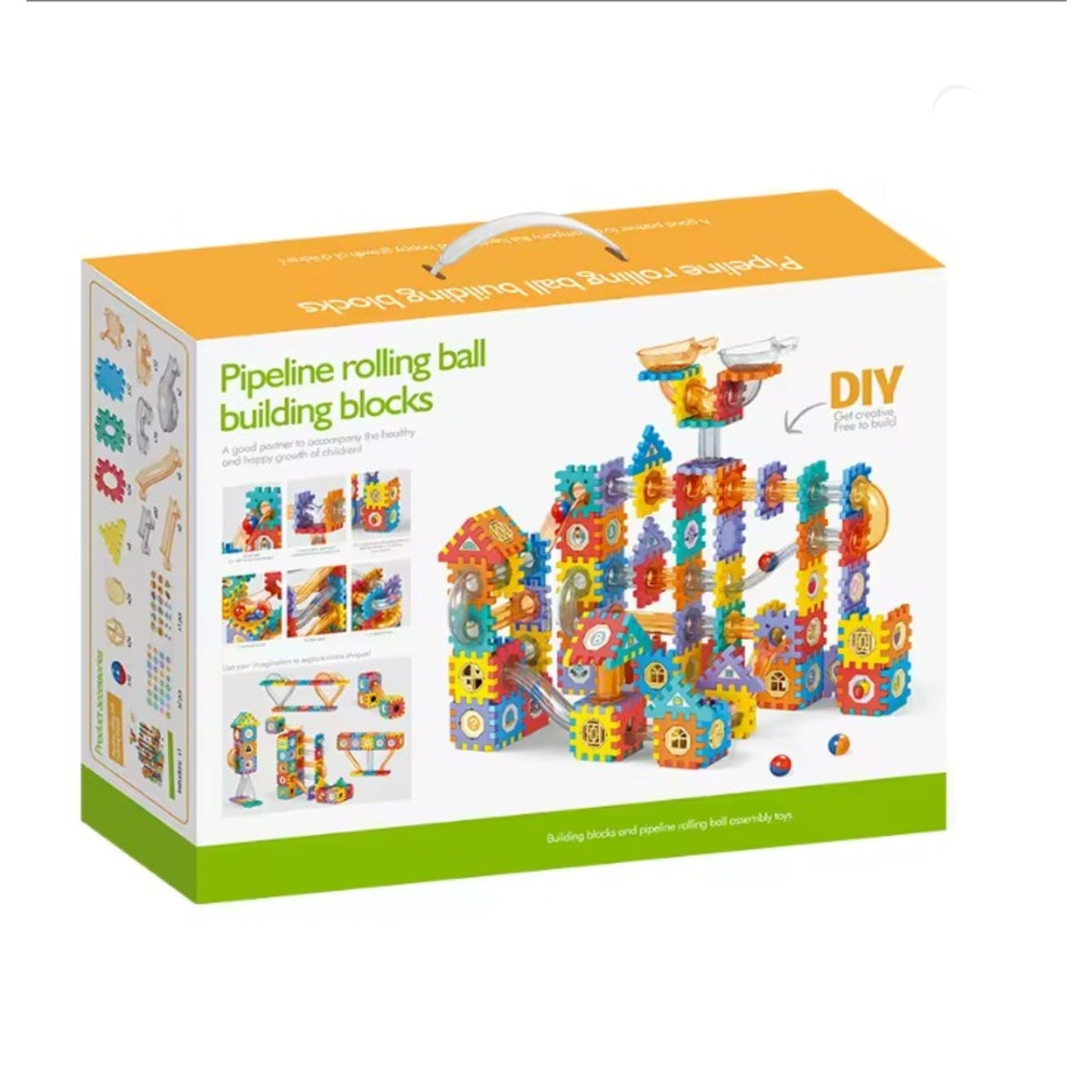 125-Piece DIY Pipeline Marble Track Set